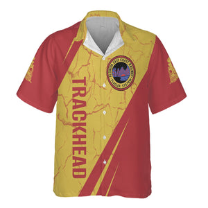 Railspirit Personalized Florida East Coast Railway Hawaiian Shirt Crackle Texture Style Shirt For Trackhead