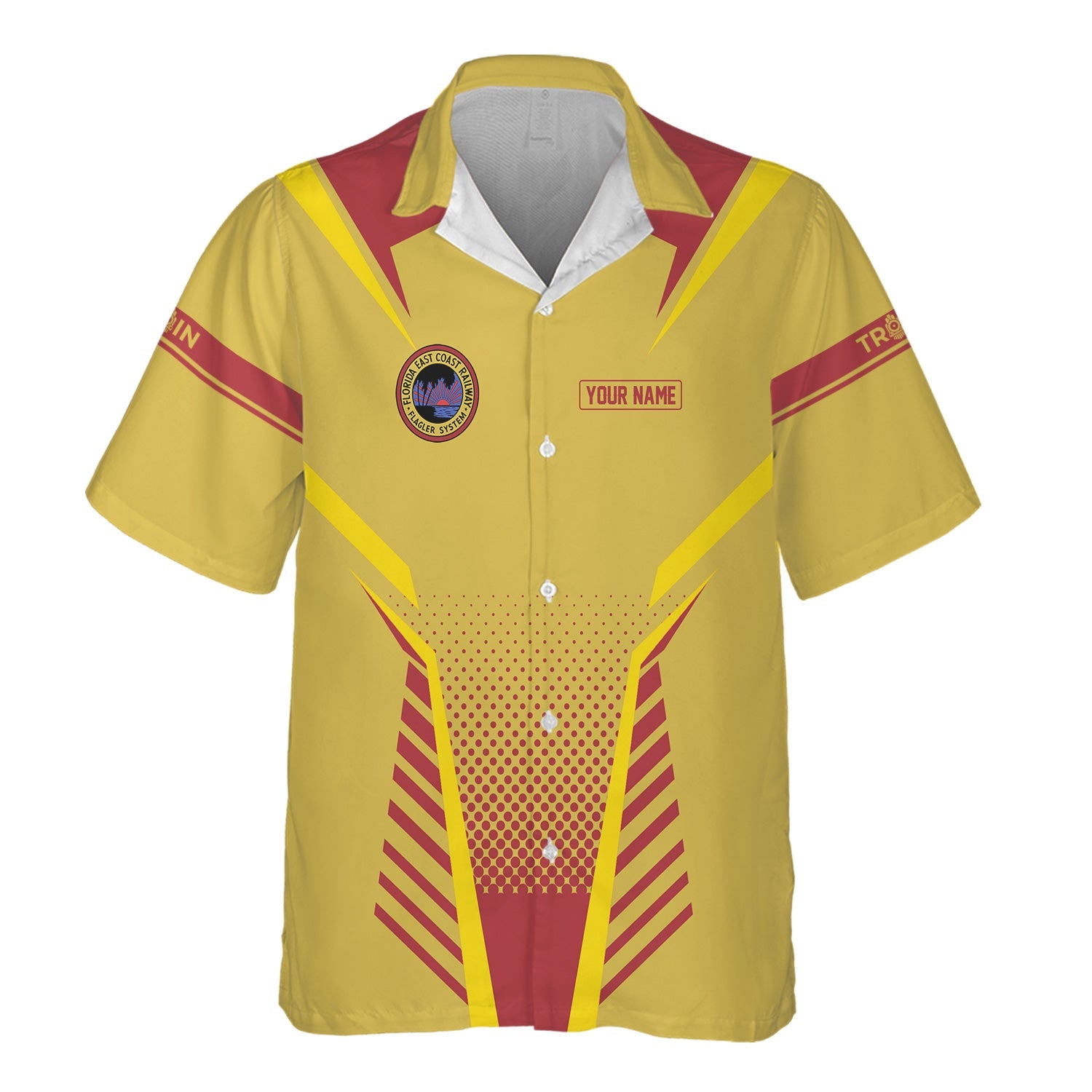 Railspirit Personalized Florida East Coast Railway Hawaiian Shirt Unisex Train Shirt All Over Print