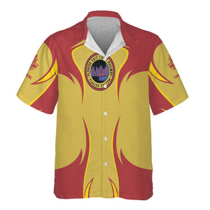 Railspirit Personalized Florida East Coast Railway Hawaiian Shirt Distinctive Flame Style Shirt For Steam Engine Addict