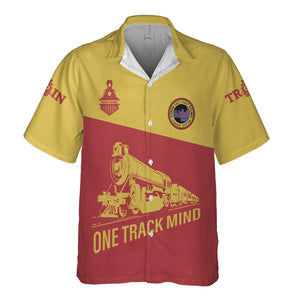 Railspirit Personalized Florida East Coast Railway Hawaiian Shirt One Track Mind Unisex Train Shirt Gift Idea For Train Lover