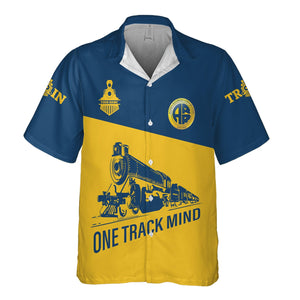 Railspirit Personalized Alaska Railroad Hawaiian Shirt One Track Mind Unisex Train Shirt Gift Idea For Train Lover