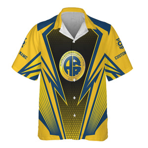 Railspirit Personalized Alaska Railroad Hawaiian Shirt Lightning Graphic Style Shirt Gift Idea For Train Lover