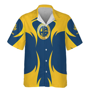 Railspirit Personalized Alaska Railroad Hawaiian Shirt Distinctive Flame Style Shirt For Steam Engine Addict