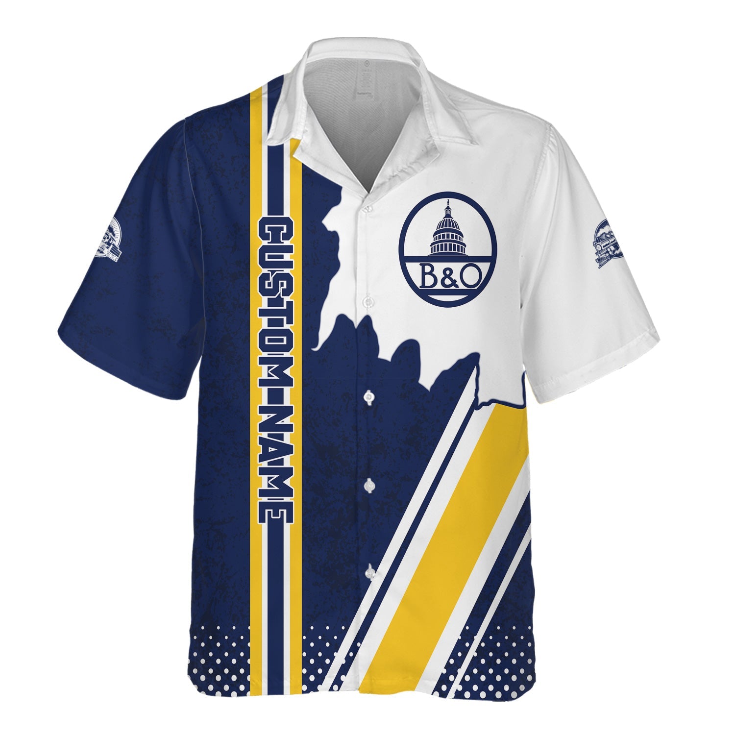 Railspirit Personalized Baltimore and Ohio Railroad Hawaiian Shirt B&O All Over Printed Unisex Shirt