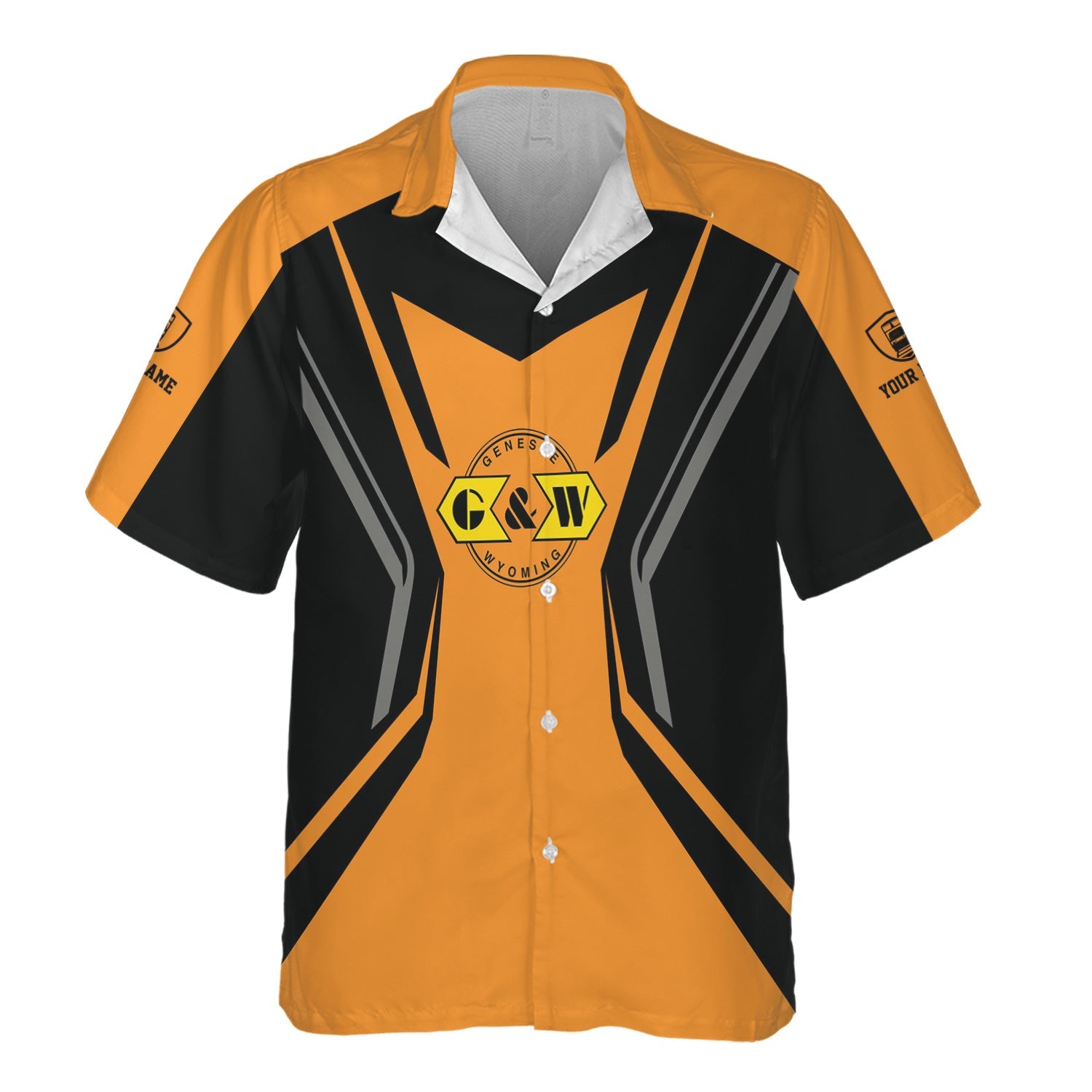 Railspirit Personalized Genesee & Wyoming Inc. Railroad Hawaiian Shirt Unique Style with Custom Job Train Shirt