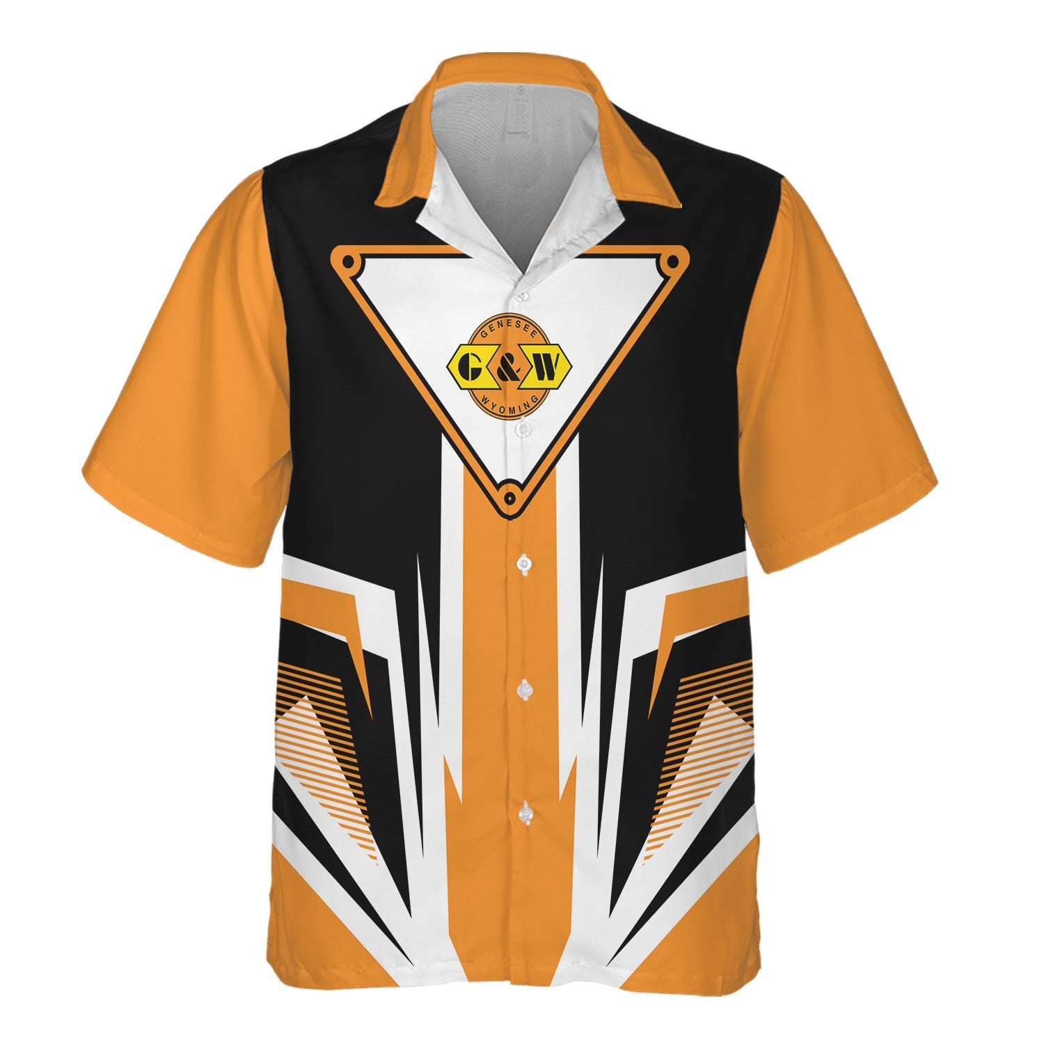 Railspirit Genesee & Wyoming Inc. Railroad Hawaiian Shirt Bold Graphic Style All Over Printed Shirt