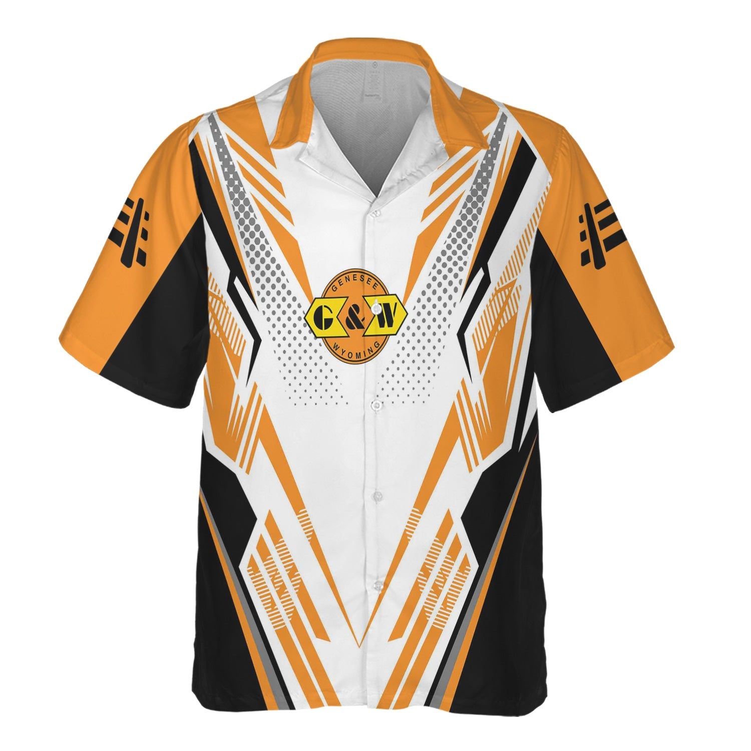 Railspirit Personalized Genesee & Wyoming Inc. Railroad Hawaiian Shirt Railroad Tribute Design Train Shirt for Train Lovers