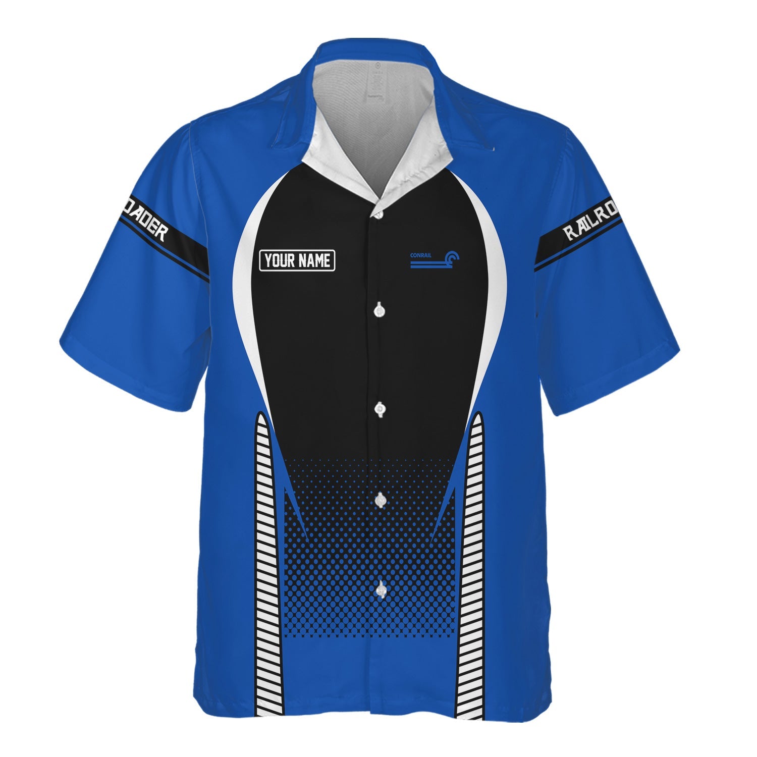 Railspirit Personalized Conrail Railroad Hawaiian Shirt Stress Is Caused By Not Having Enough Trains Shirt All Over Print