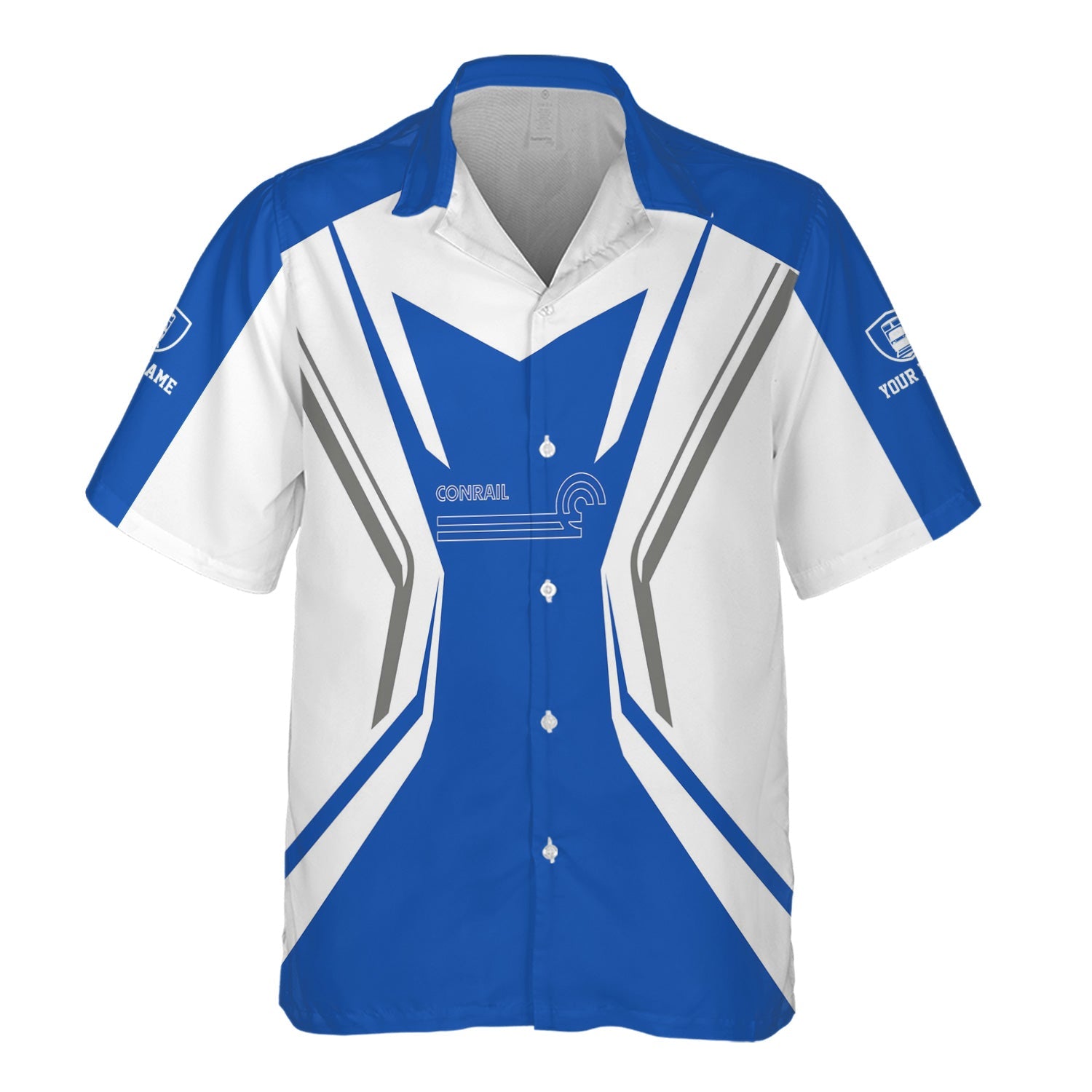 Railspirit Personalized Conrail Railroad Hawaiian Shirt Unique Style with Custom Job Train Shirt