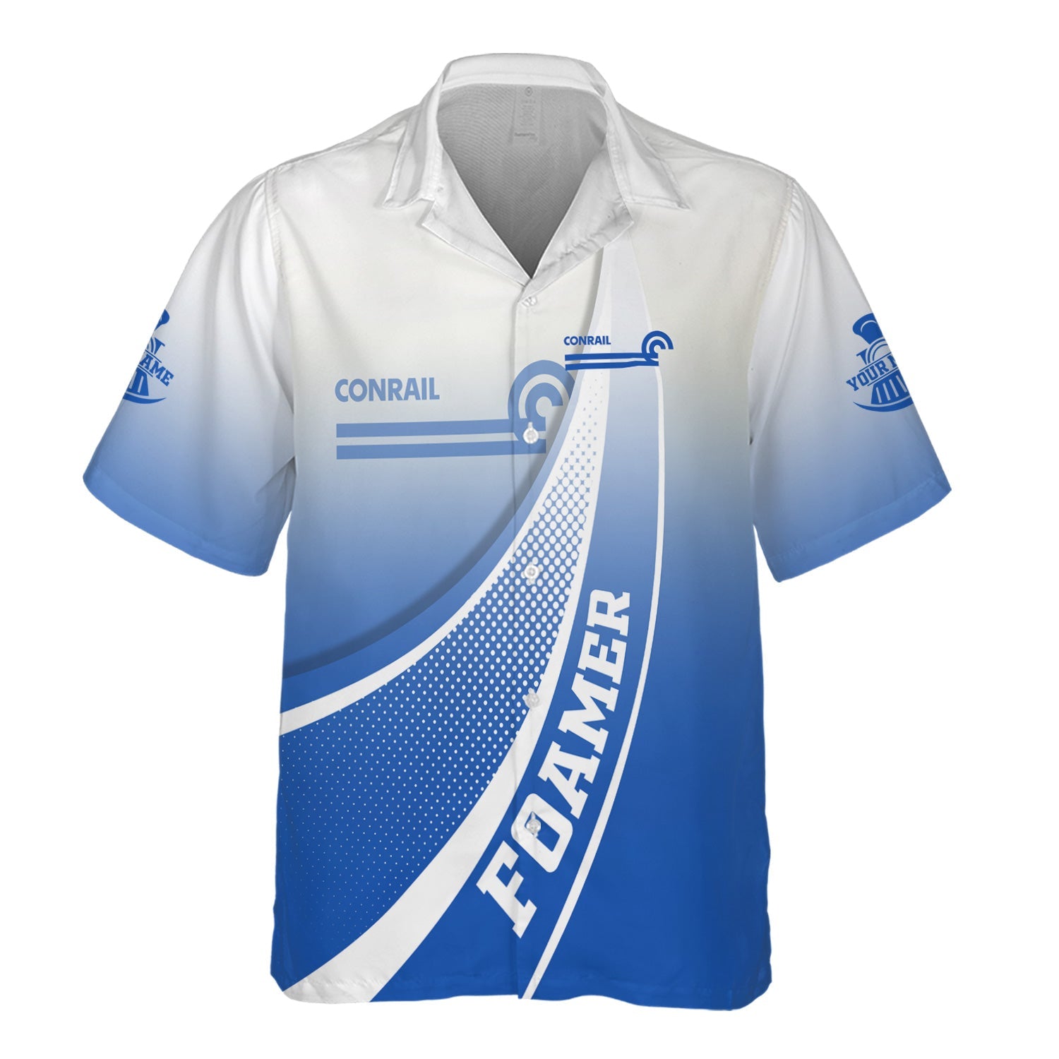 Railspirit Personalized Conrail Railroad Hawaiian Shirt Railway-Themed Style Shirt Gift Idea For Trainspotter