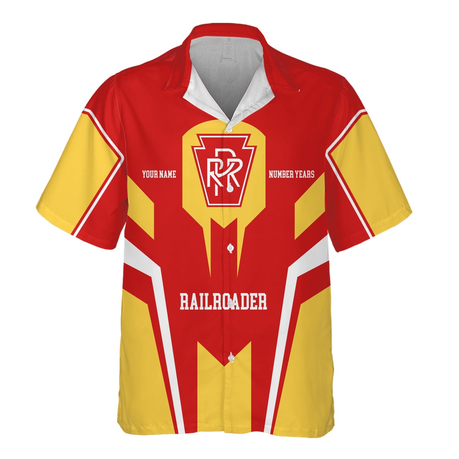 Railspirit Personalized Pennsylvania Railroad Hawaiian Shirt Custom Year Railroader Shirt Gift Idea For Train Lover
