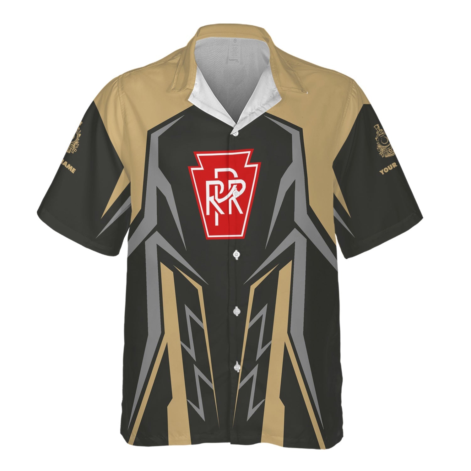 Railspirit Personalized Pennsylvania Railroad Hawaiian Shirt Futuristic Design with Custom Job Train Shirt