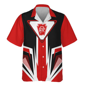 Railspirit Pennsylvania Railroad Hawaiian Shirt Bold Graphic Style All Over Printed Shirt