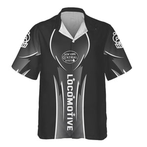 Railspirit Personalized New York Central Railroad Hawaiian Shirt Striking Line Style Train Shirt For Locomotive Lovers