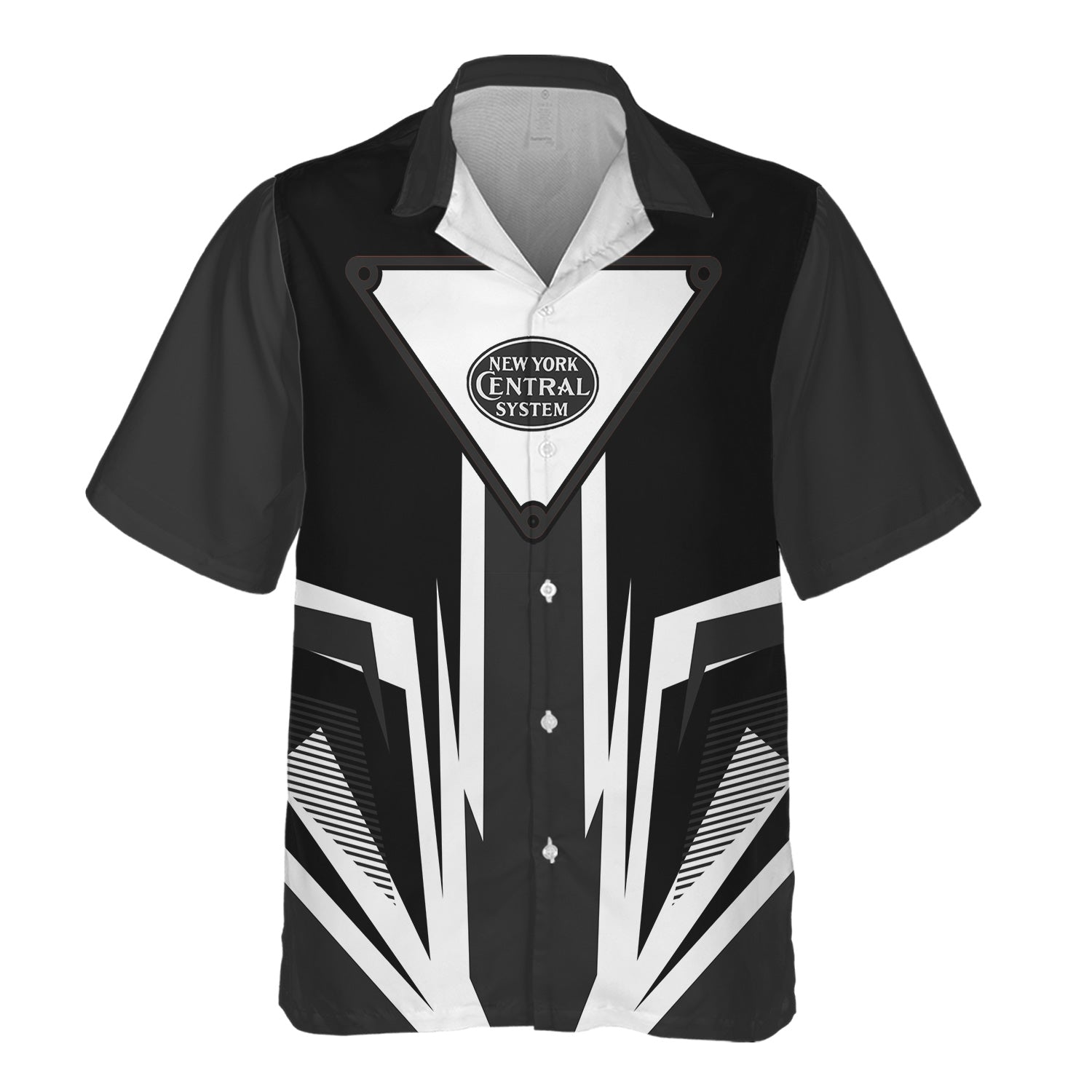 Railspirit New York Central Railroad Hawaiian Shirt Bold Graphic Style All Over Printed Shirt