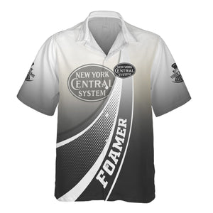 Railspirit Personalized New York Central Railroad Hawaiian Shirt Railway-Themed Style Shirt Gift Idea For Trainspotter
