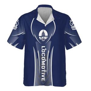 Railspirit Personalized Baltimore and Ohio Railroad Hawaiian Shirt Striking Line Style B&O Train Shirt For Locomotive Lovers