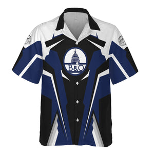 Railspirit Personalized Baltimore and Ohio Railroad Hawaiian Shirt B&OStrong Line Style Train Unisex Shirt All Over Print