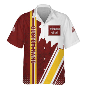 Railspirit Personalized Delaware, Lackawanna and Western Railroad Hawaiian Shirt DL&W All Over Printed Unisex Shirt