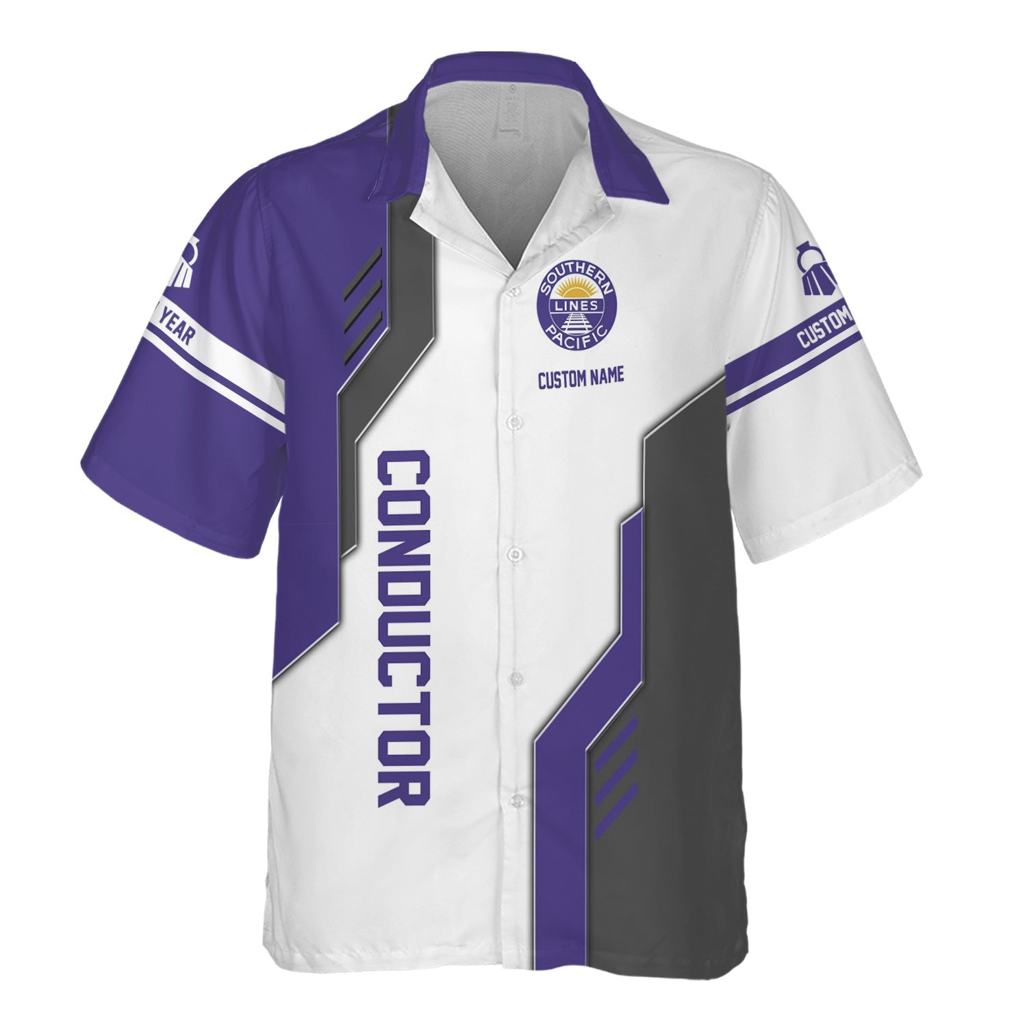 Railspirit Personalized Southern Pacific Railroad Hawaiian Shirt Unique Railway Style with Custom Job Train Shirt