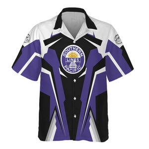 Railspirit Personalized Southern Pacific Railroad Hawaiian Shirt Strong Line Style Train Unisex Shirt All Over Print