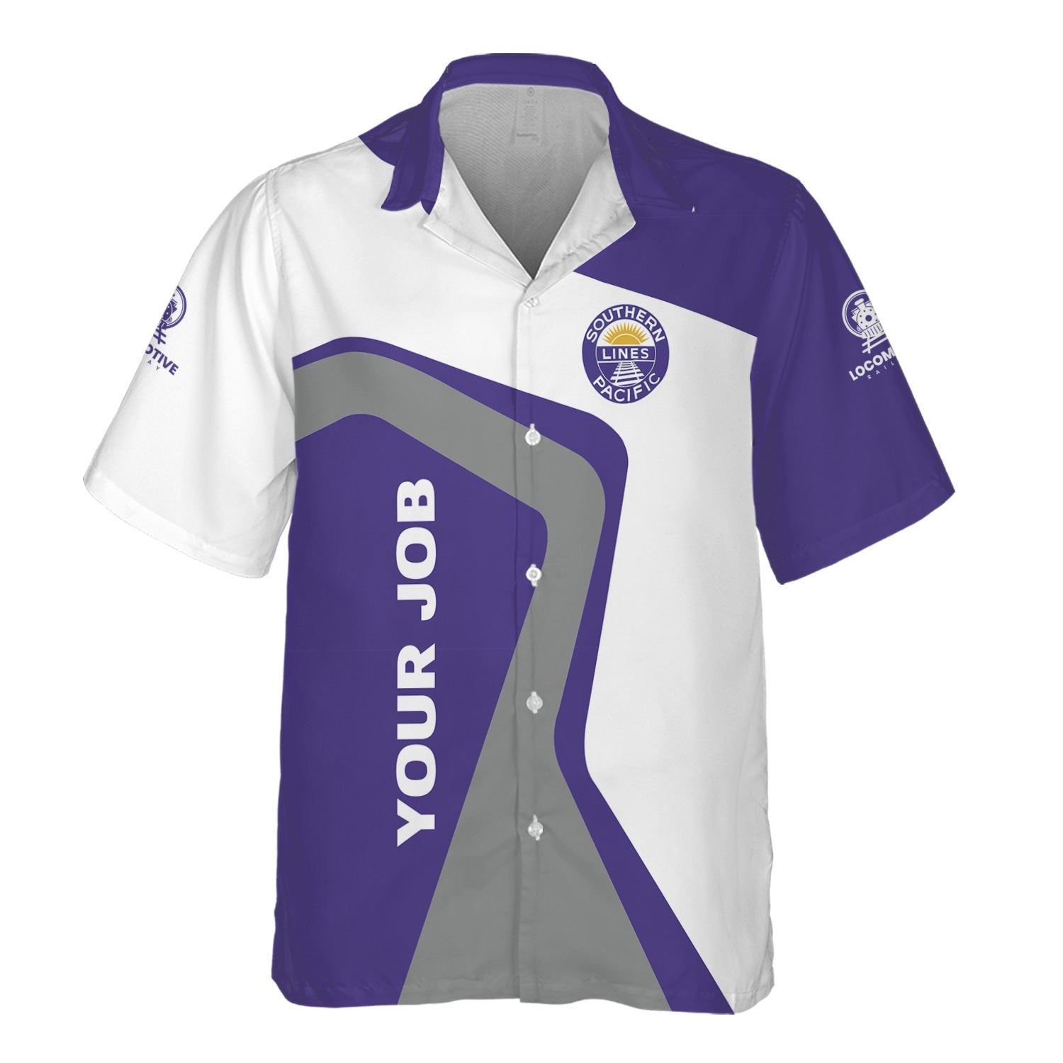 Railspirit Personalized Southern Pacific Railroad Hawaiian Shirt Unique Design with Custom Job Position Train Shirt