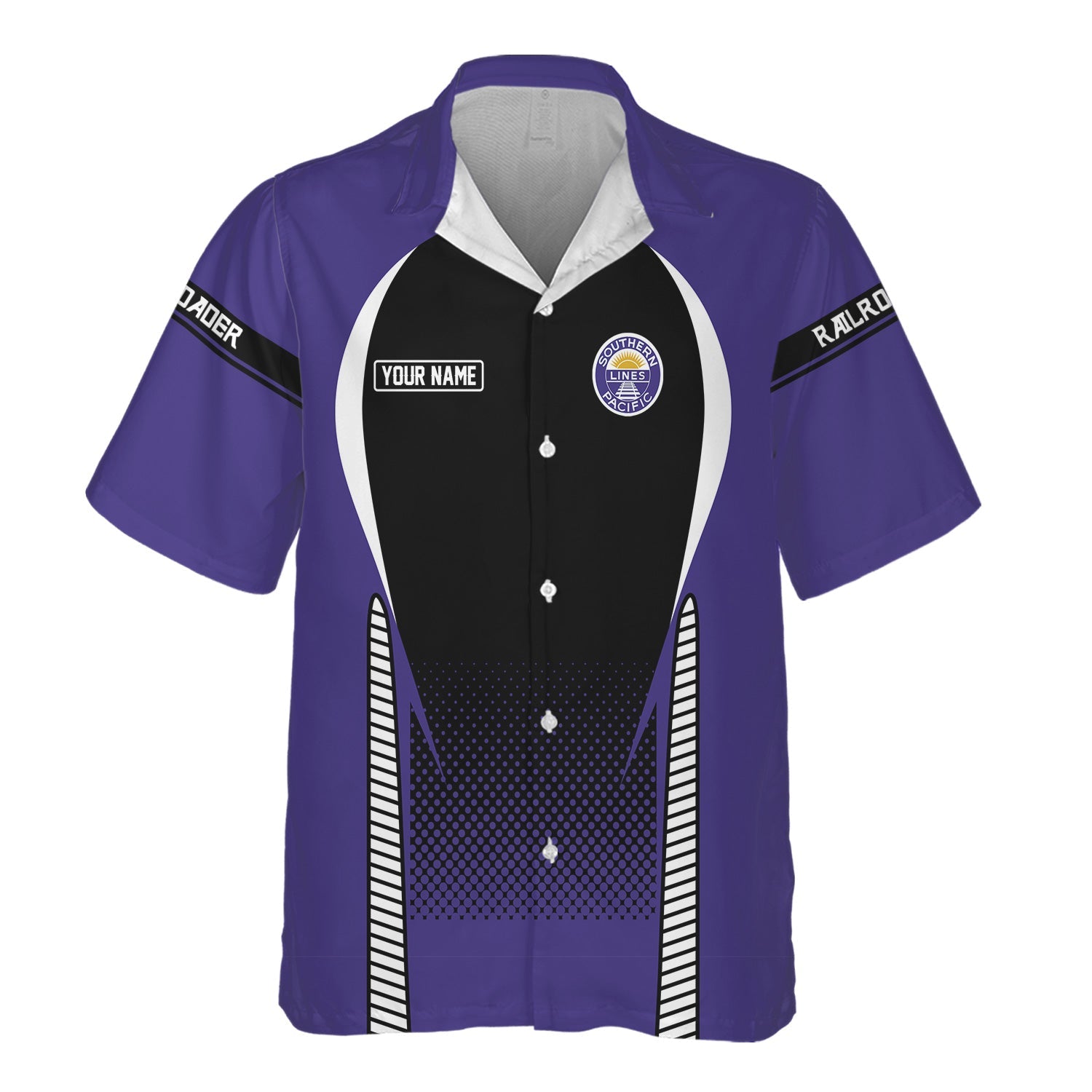 Railspirit Personalized Southern Pacific Railroad Hawaiian Shirt Stress Is Caused By Not Having Enough Trains Shirt All Over Print