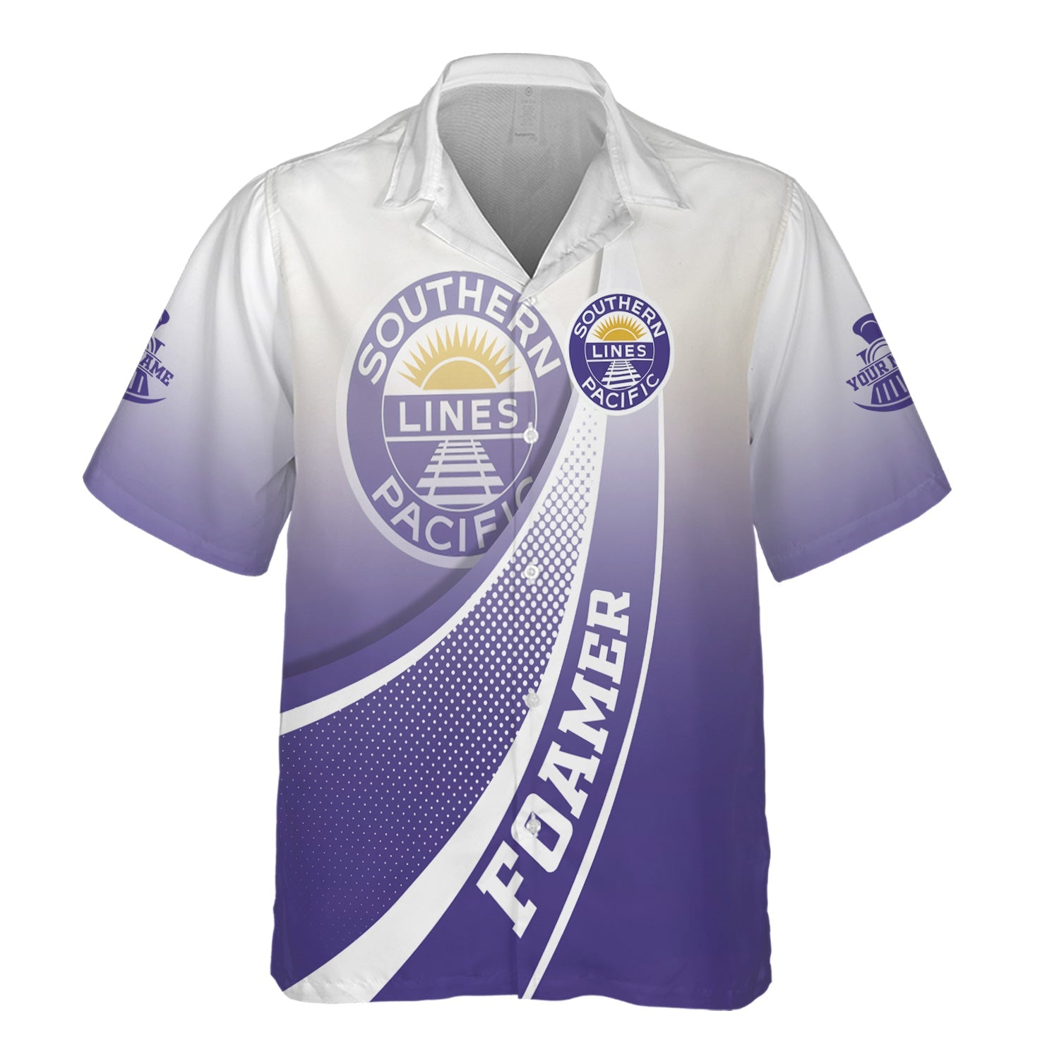 Railspirit Personalized Southern Pacific Railroad Hawaiian Shirt Railway-Themed Style Shirt Gift Idea For Trainspotter