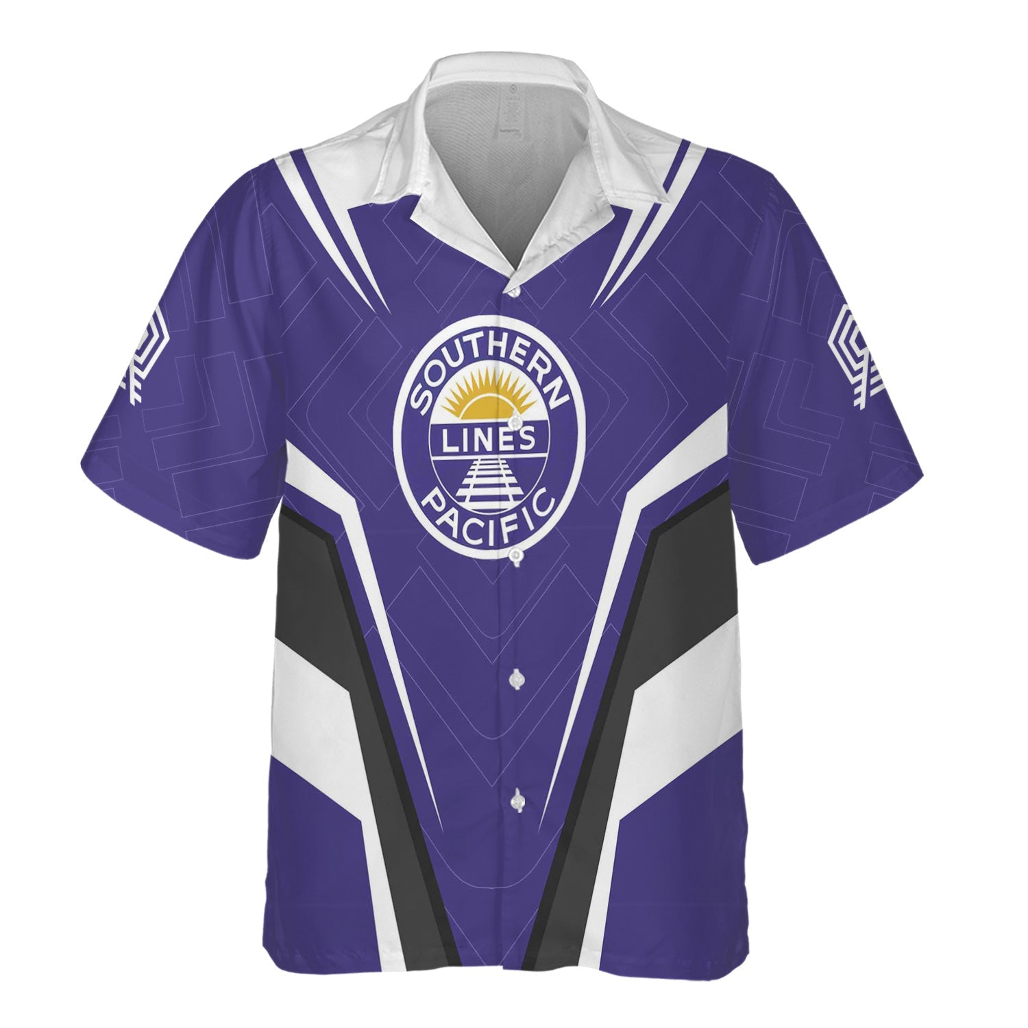 Railspirit Personalized Southern Pacific Railroad Hawaiian Shirt Railway Inspired Apparel Train Shirt For Train Lovers