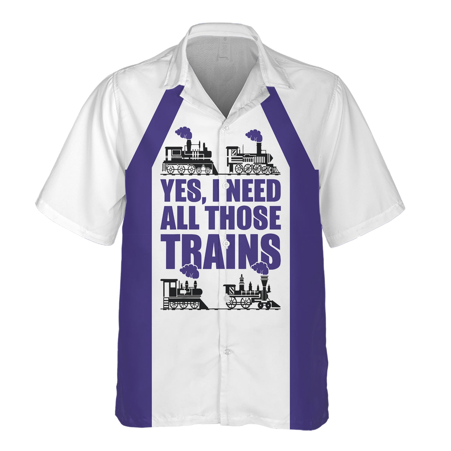 Railspirit Custom Name Southern Pacific Railroad Hawaiian Shirt Yes I Need All Those Train Printed Shirt