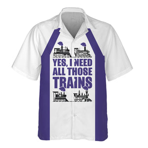 Railspirit Custom Name Southern Pacific Railroad Hawaiian Shirt Yes I Need All Those Train Printed Shirt