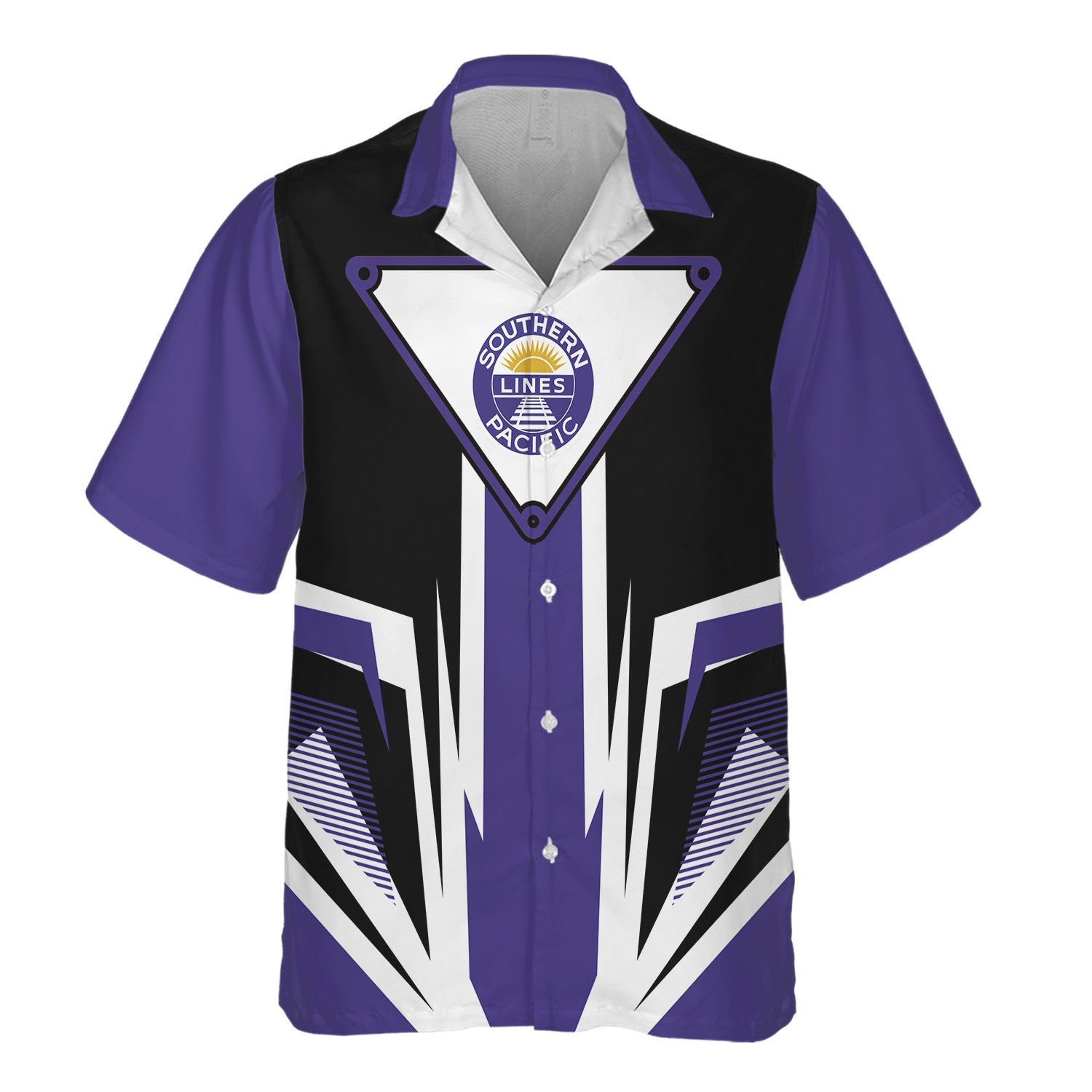 Railspirit Southern Pacific Railroad Hawaiian Shirt Bold Graphic Style All Over Printed Shirt