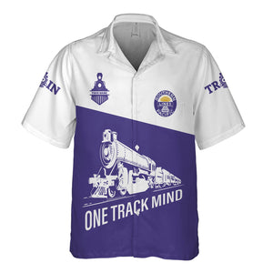 Railspirit Personalized Southern Pacific Railroad Hawaiian Shirt One Track Mind Unisex Train Shirt Gift Idea For Train Lover