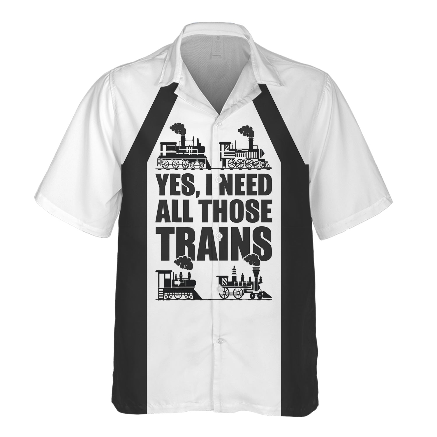 Railspirit Custom Name Northern Pacific Railway Hawaiian Shirt Yes I Need All Those Train Printed Shirt