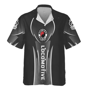 Railspirit Personalized Northern Pacific Railway Hawaiian Shirt Striking Line Style Train Shirt For Locomotive Lovers