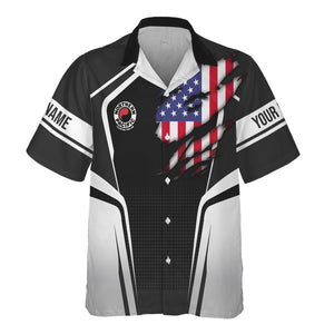 Railspirit Personalized Northern Pacific Railway Hawaiian Shirt American Eagle Vintage Train Shirt