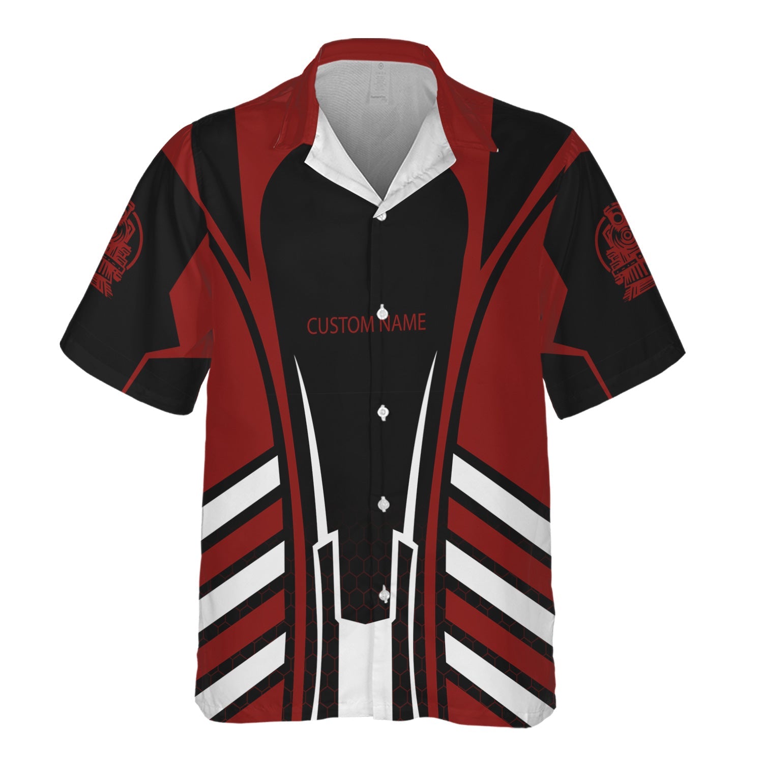 Railspirit Personalized Great Northern Railway Hawaiian Shirt Striped Railroad Style GNR Train Shirt All Over Print