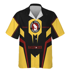 Railspirit Personalized Great Northern Railway Hawaiian Shirt Custom Year Railroader GNR Shirt Gift Idea For Train Lover