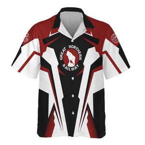 Railspirit Personalized Great Northern Railway Hawaiian Shirt GNRStrong Line Style Train Unisex Shirt All Over Print