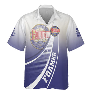 Railspirit Personalized Chicago, Burlington and Quincy Railroad Hawaiian Shirt Railway-Themed Style Shirt Gift Idea For Trainspotter