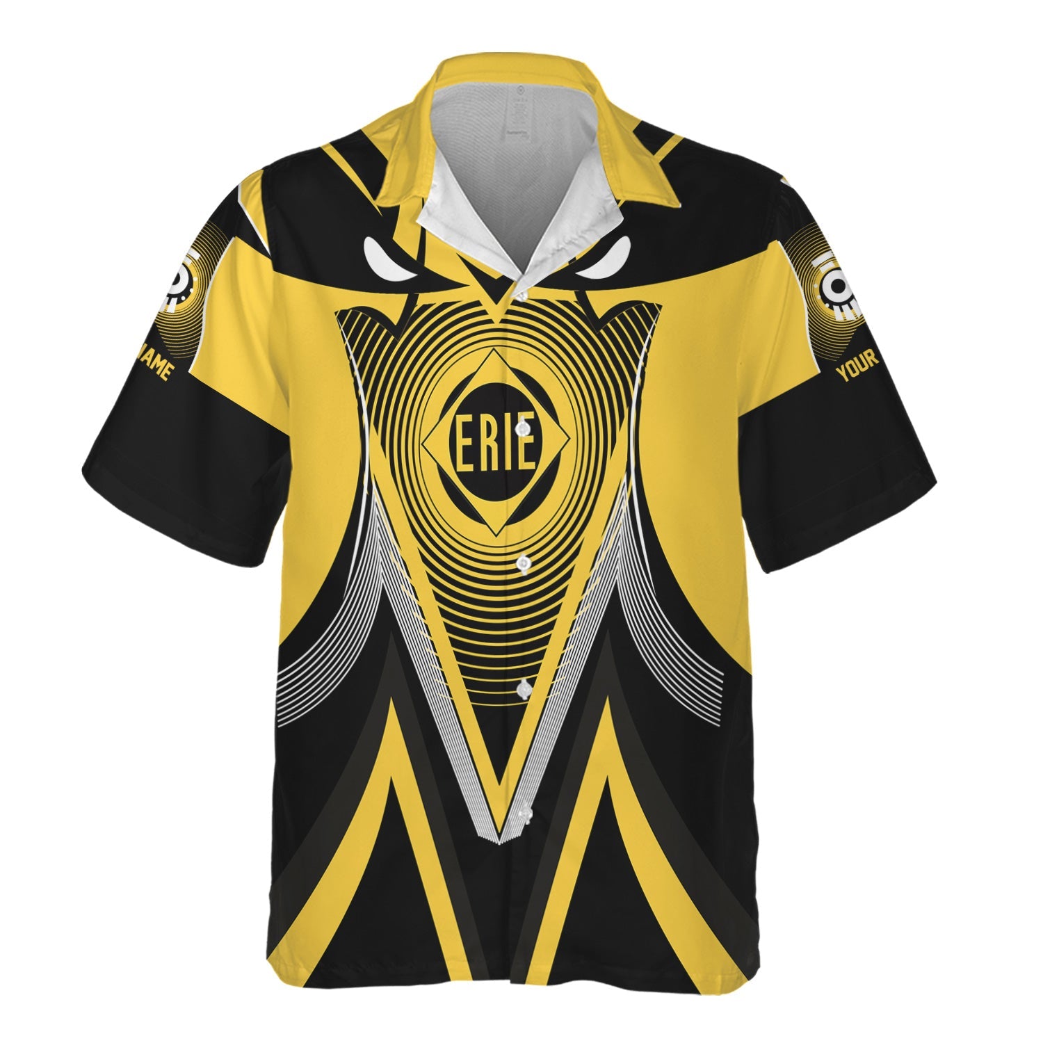 Railspirit Personalized Erie Railroad Hawaiian Shirt Vibrant Graphic Pattern Shirt For Train Enthusiasts