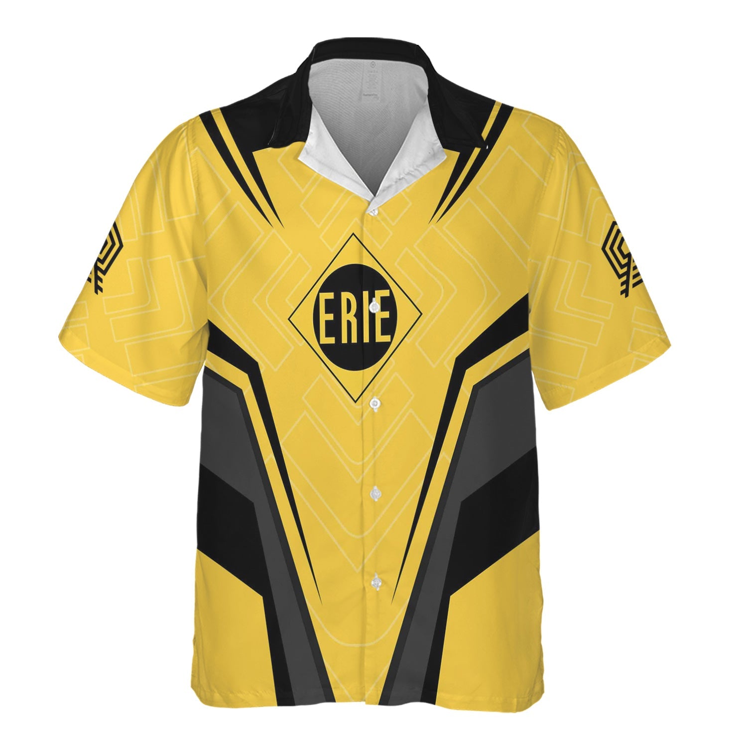 Railspirit Personalized Erie Railroad Hawaiian Shirt Railway Inspired Apparel Train Shirt For Train Lovers