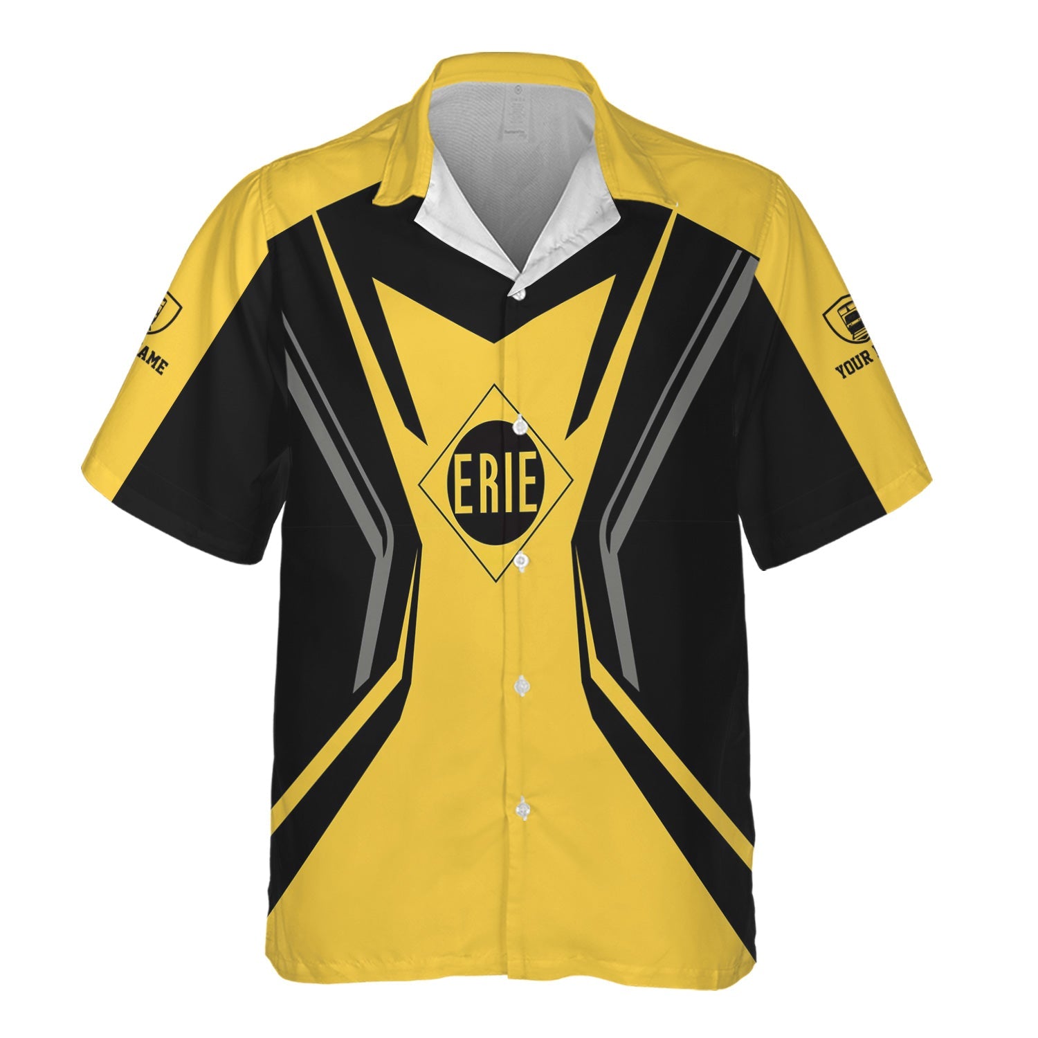 Railspirit Personalized Erie Railroad Hawaiian Shirt Unique Style with Custom Job Train Shirt