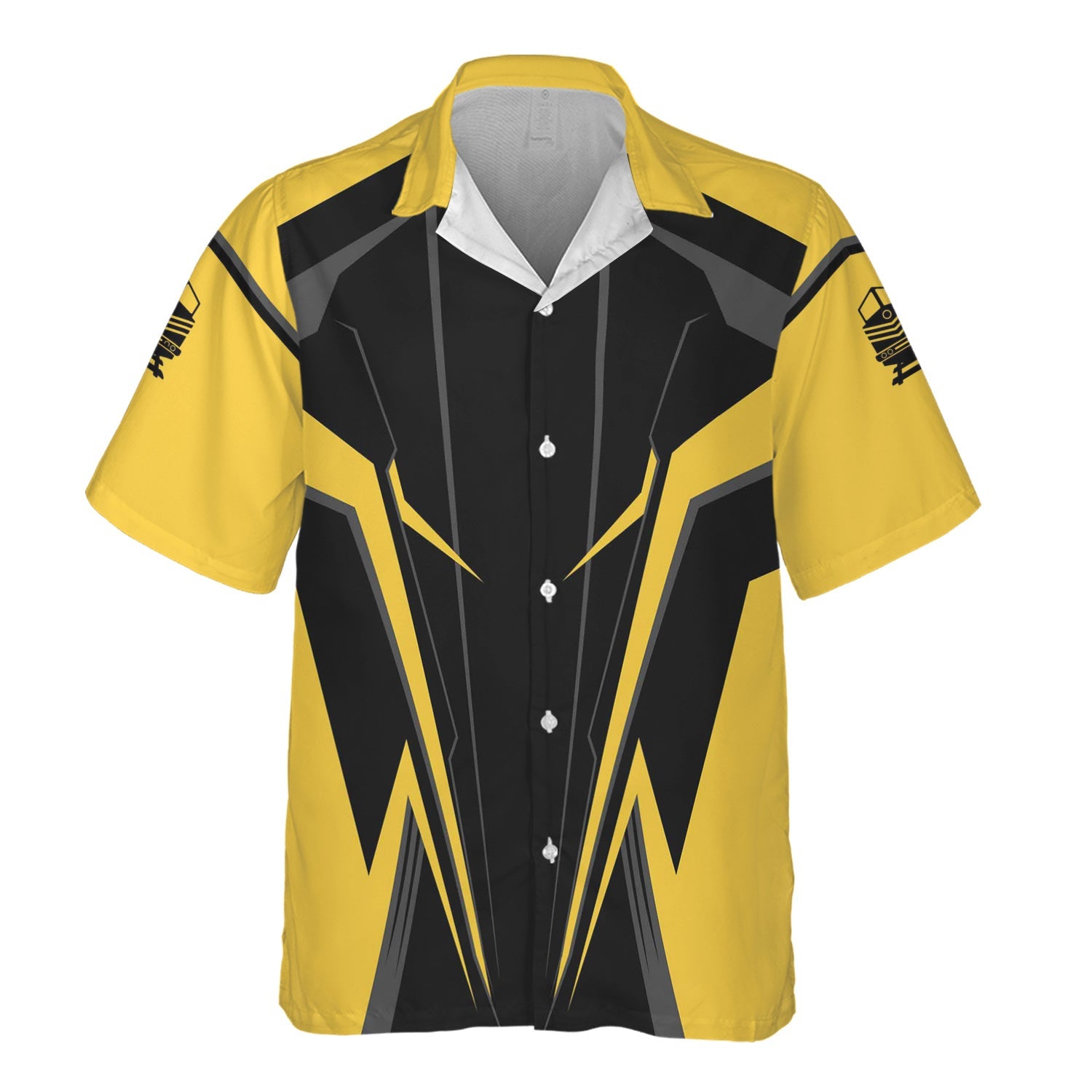 Railspirit Personalized Erie Railroad Hawaiian Shirt Lightning-Edge Design Train Shirt For Railroad Lovers