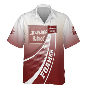 Railspirit Personalized Delaware, Lackawanna and Western Railroad Hawaiian Shirt Railway-Themed Style DL&W Shirt Gift Idea For Trainspotter