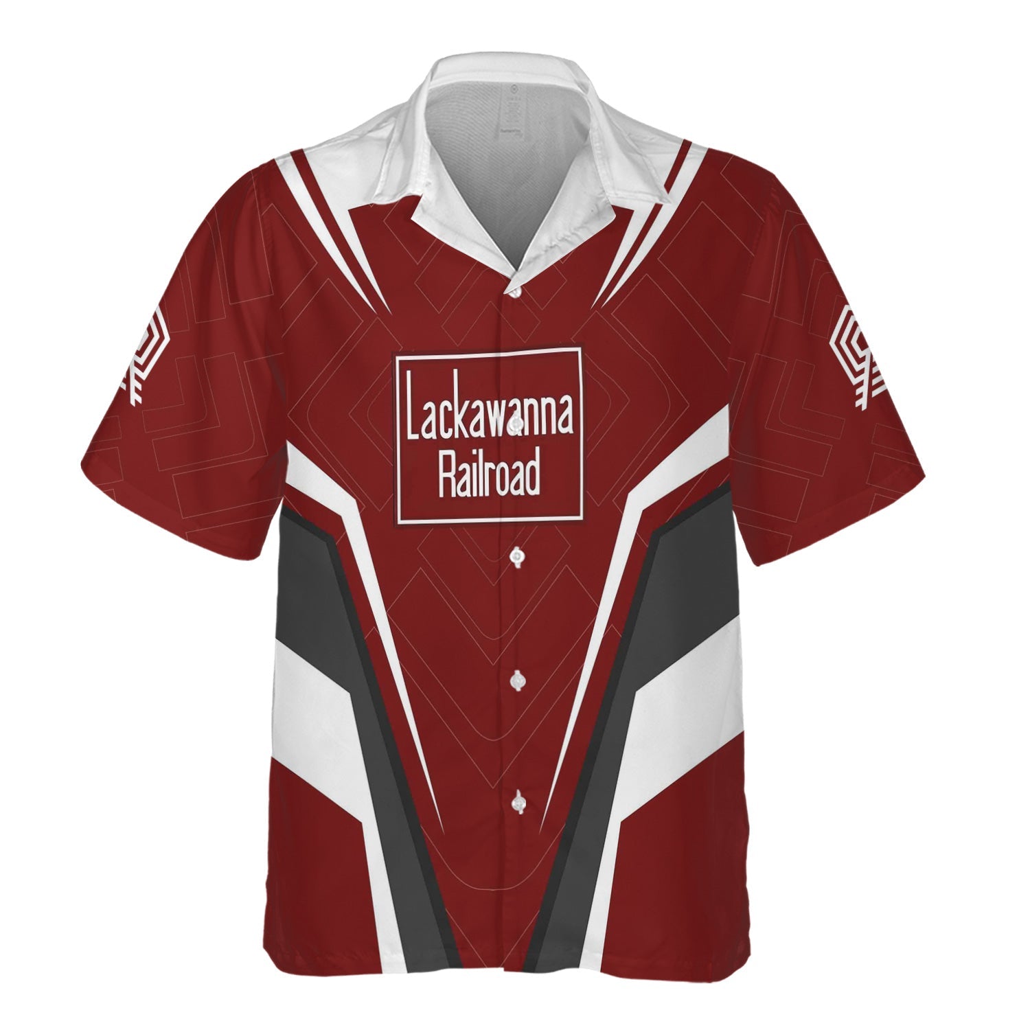 Railspirit Personalized Delaware, Lackawanna and Western Railroad Hawaiian Shirt Railway Inspired Apparel DL&W Train Shirt For Train Lovers