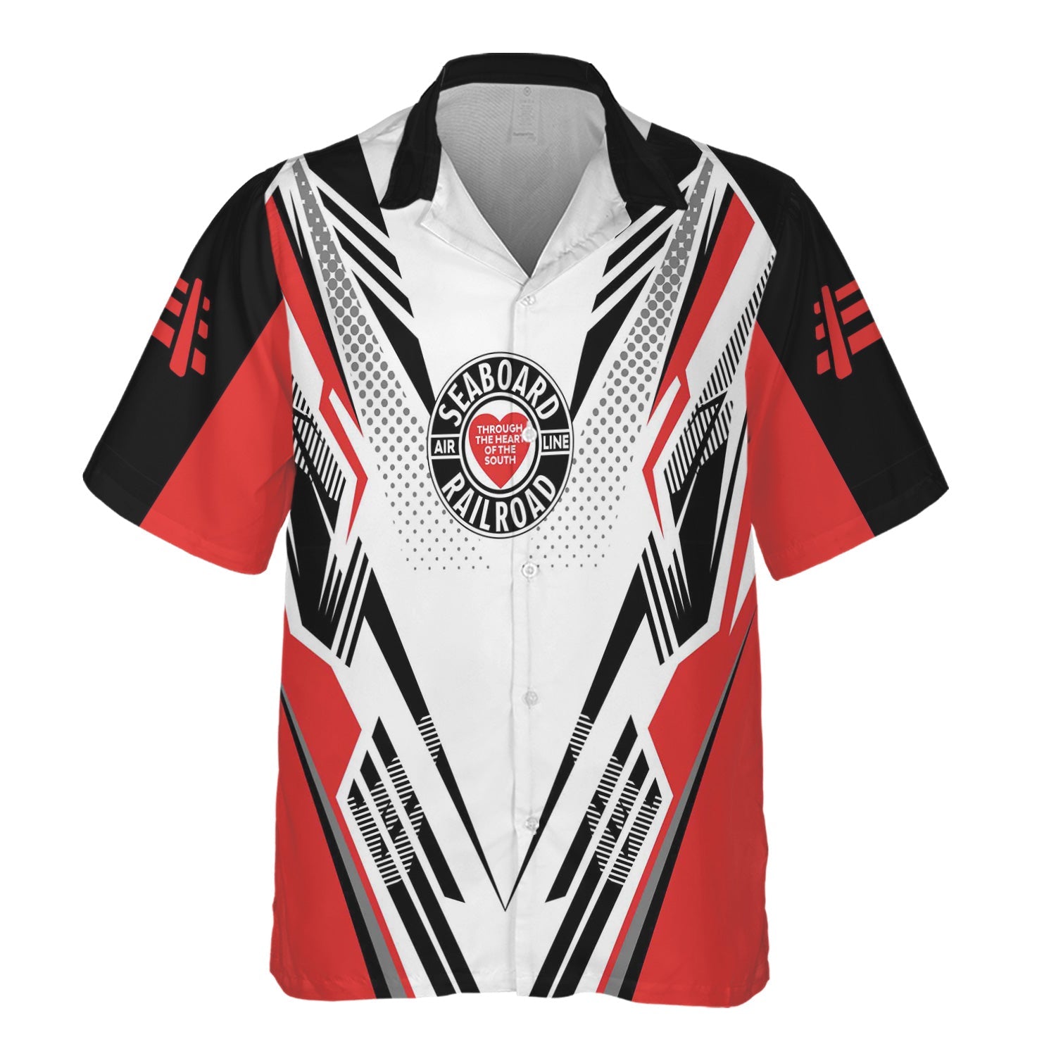 Railspirit Personalized Seaboard Air Line Railroad Hawaiian Shirt Railroad Tribute Design Train Shirt for Train Lovers