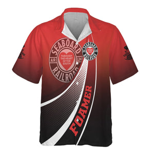 Railspirit Personalized Seaboard Air Line Railroad Hawaiian Shirt Railway-Themed Style Shirt Gift Idea For Trainspotter