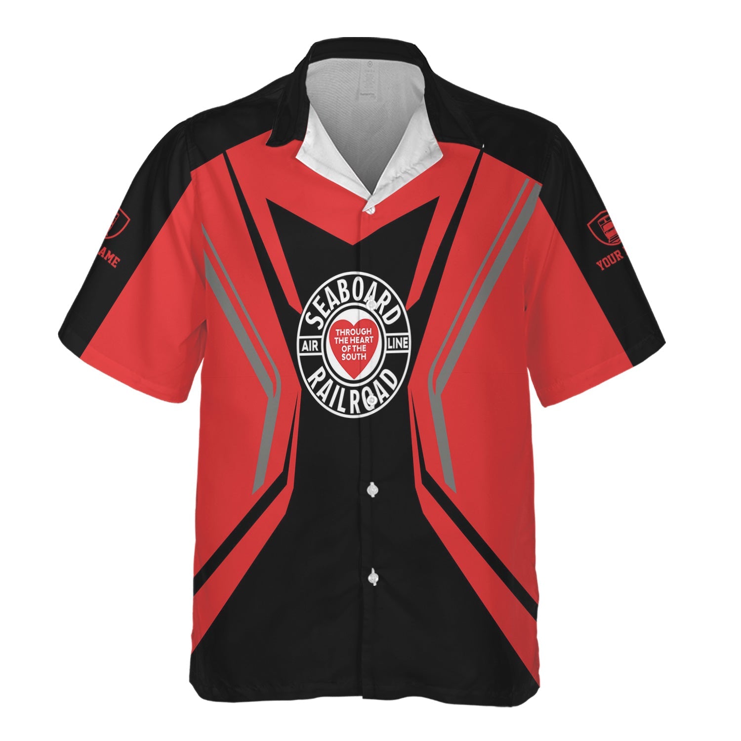 Railspirit Personalized Seaboard Air Line Railroad Hawaiian Shirt Unique Style with Custom Job Train Shirt