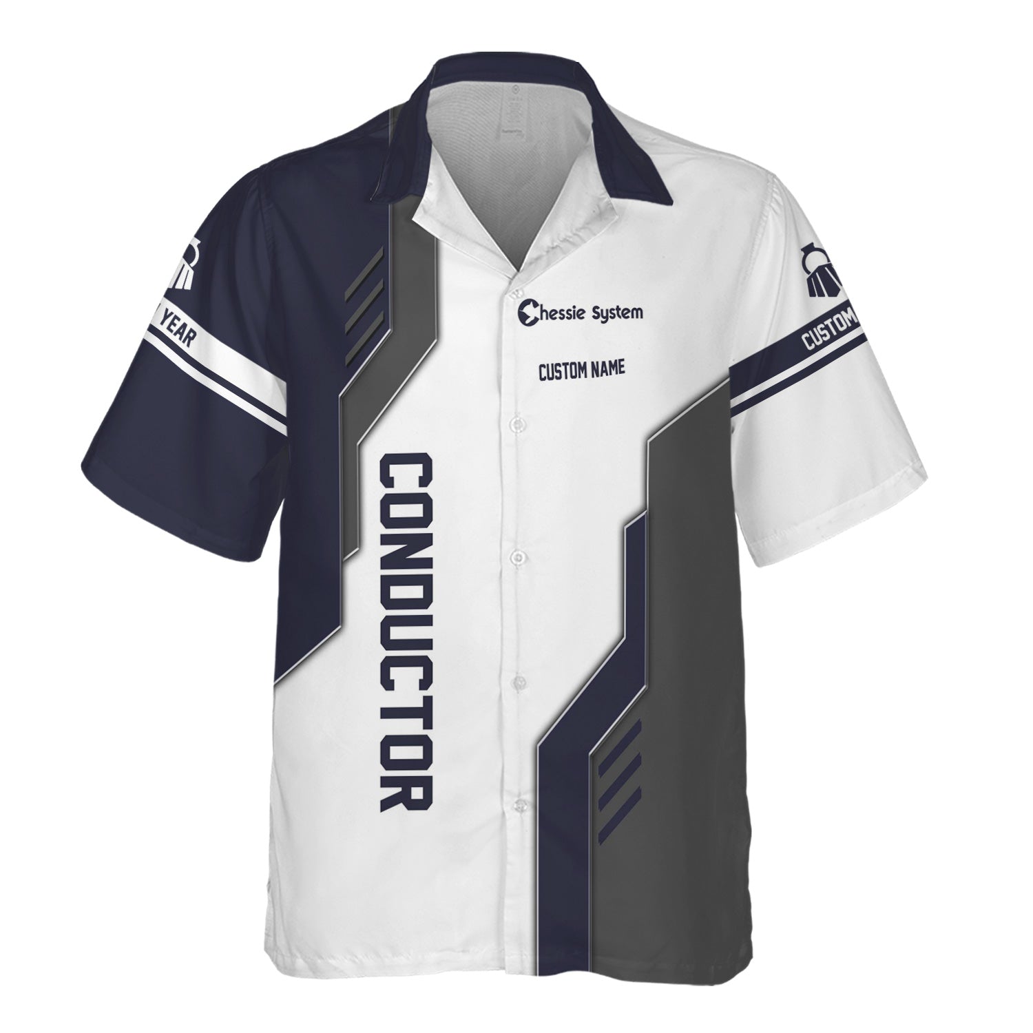 Railspirit Personalized Chessie System Railroad Hawaiian Shirt Unique Railway Style with Custom Job Train Shirt